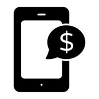 Modern design icon of mobile chat vector