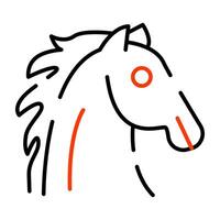 A trendy design icon of horse animal vector