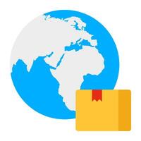 Modern design icon of global parcel vector