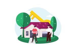 Real Estate Flat Illustration Design vector