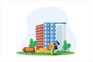 Real Estate Flat Illustration Design vector