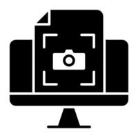 An editable design icon of camera focus vector