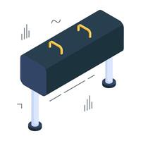 A unique design icon of workout bench vector