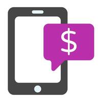 A flat design, icon of banking app vector