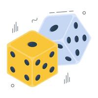 An isometric design, icon of ludo dices vector