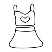 A beautiful design icon of dress vector