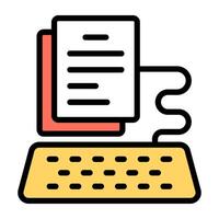 Modern design icon of online test vector