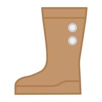 A flat design icon of long shoe vector