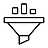 A creative design icon of data filtration vector