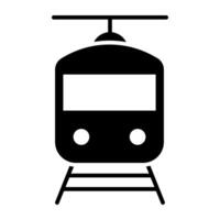 An icon design of tram vector