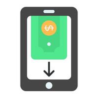 A unique design icon of mobile money vector