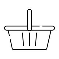 A creative design icon of basket vector