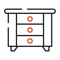 A unique design icon of chest of drawers vector