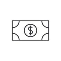 Currency Money Icon, Cash Dollar Sign Finance pictogram vector