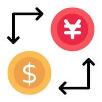 An icon design of currency exchange vector