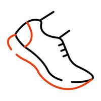 An editable design icon of shoe vector