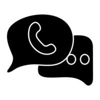Creative design icon of Phone chat vector