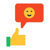 A creative design icon of customer response vector