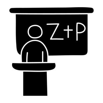 A beautiful icon design of lecture vector