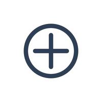Plus Sign inside Circle Icon vector flat Style