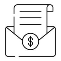 Financial mail concept icon in creative design vector
