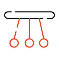 An editable design icon of newton's cradle vector