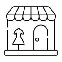 A unique design icon of boutique vector