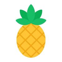 A pineapple fruit icon, editable vector