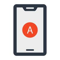 A unique design icon of mobile result vector