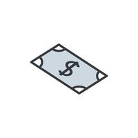 Currency Money Icon, Cash Dollar Sign Finance pictogram vector