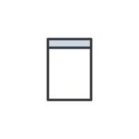 Notepad Symbol Flat Icon. Document, Notebook, File Icon Vector Illustration