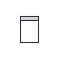 Notepad Symbol Flat Icon. Document, Notebook, File Icon Vector Illustration