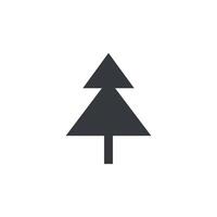 Natural Tree Pictogram Icon, black tree icon isolated on white background vector