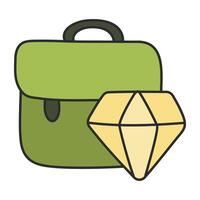 An icon design of business bag, briefcase vector