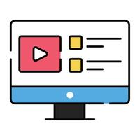A perfect design icon of video tutorial vector