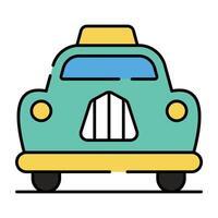 A private transport icon, flat design of car vector
