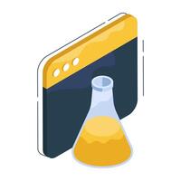 An editable design icon of chemical flask vector