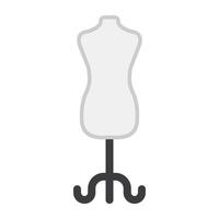 Model figure icon, flat design of mannequin vector