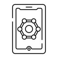 A unique design icon of mobile molecule vector