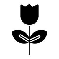 A beautiful rose flower icon, editable vector