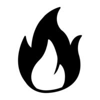 Trendy solid design icon of fire vector