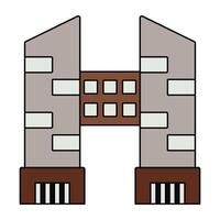 A unique design icon of city building vector