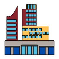 A unique design icon of city building vector