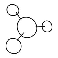 An icon design of chemical bonding vector