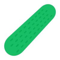 A flat design icon of cucumber vector