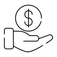 A creative design icon of offer money vector