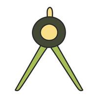 An icon design of drawing compass vector