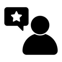 An editable design icon of customer feedback vector