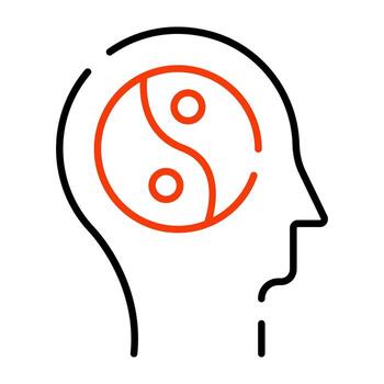 A unique design icon of yong yang vector