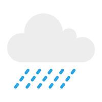 Cloud with raindrops, icon of rainfall vector